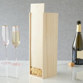 1-Bottle Wood Wine Box