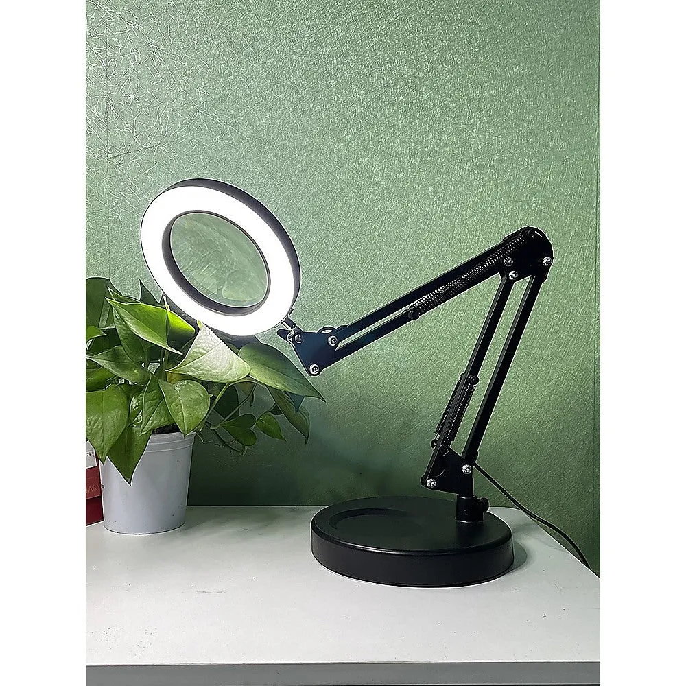 10X LED Magnifying Desk Lamp with 3 Color Modes & Clamp