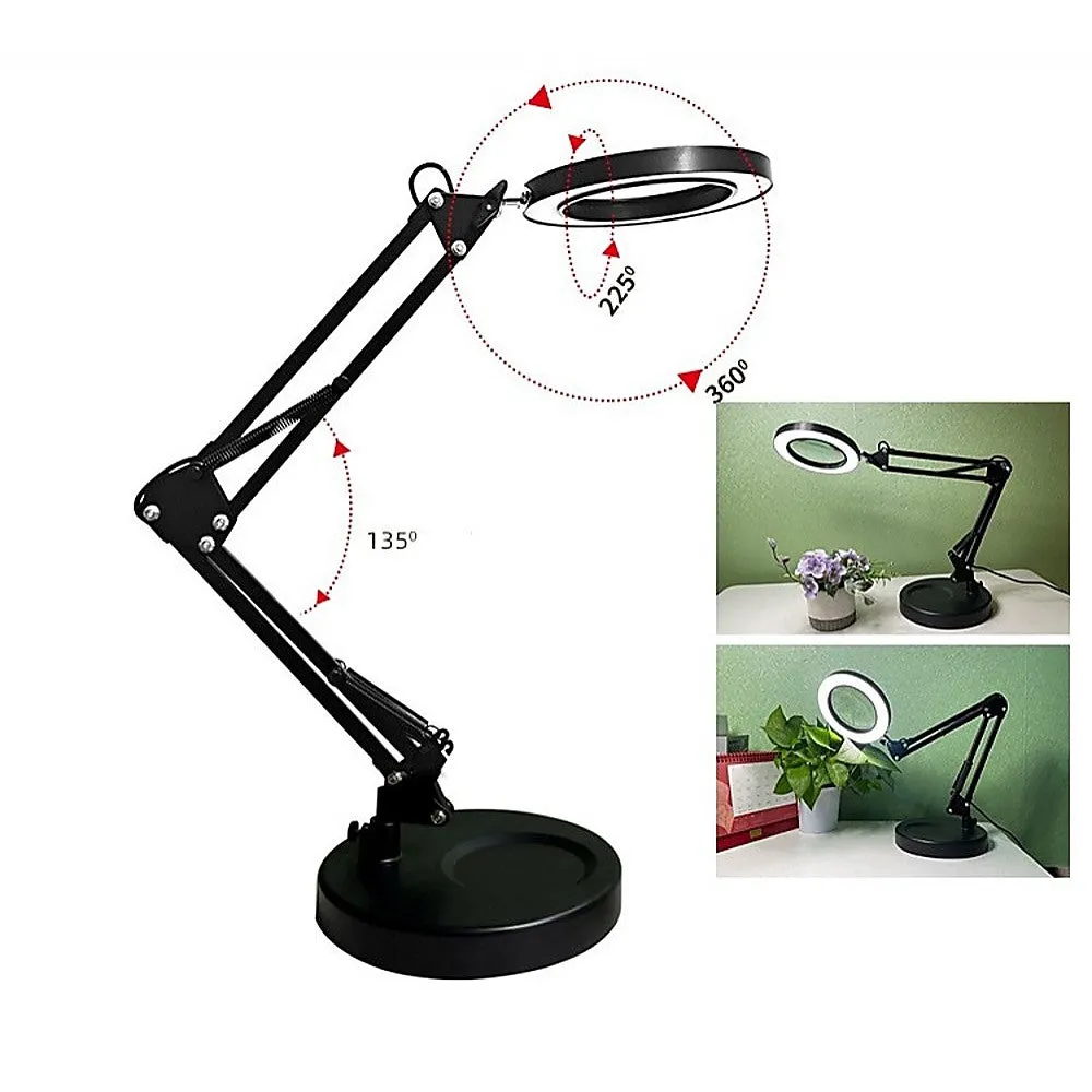 10X LED Magnifying Desk Lamp with 3 Color Modes & Clamp