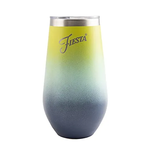 16 Oz Fiesta Cool Ombre Wine Tumbler, Set Of 2