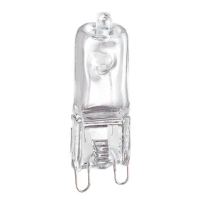 25 Watt T4 JCD Halogen Clear G9 Base, 120 Volt, Card