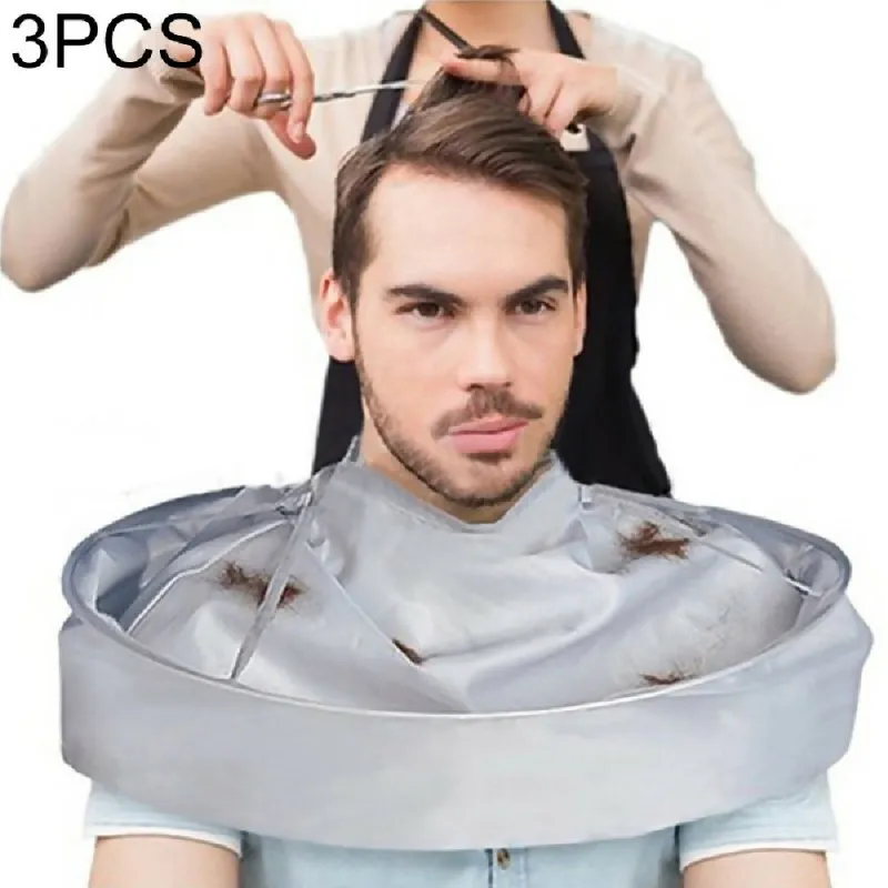 3PCS DIY Hair Cutting Cloak Umbrella Cape Salon Barber Creative Apron