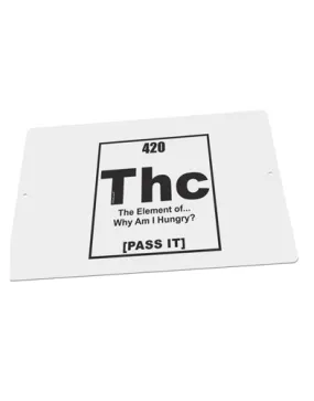 420 Element THC Funny Stoner Large Aluminum  Sign 12 x 18&#x22; - Landscape by TooLoud