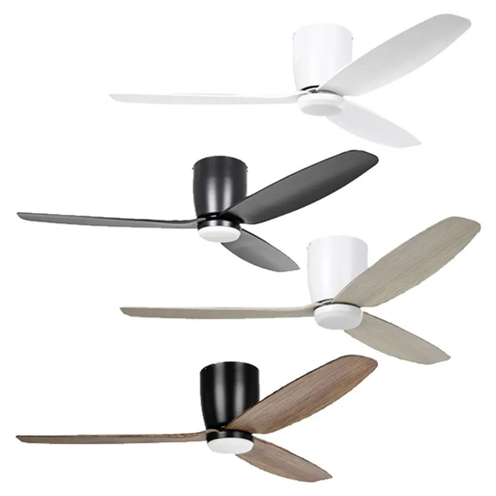 52" Seacliff DC Ceiling Fan with LED Light CCT 12w in White, Black, Gessami Oak or Light Walnut