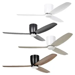 52" Seacliff DC Ceiling Fan with LED Light CCT 12w in White, Black, Gessami Oak or Light Walnut