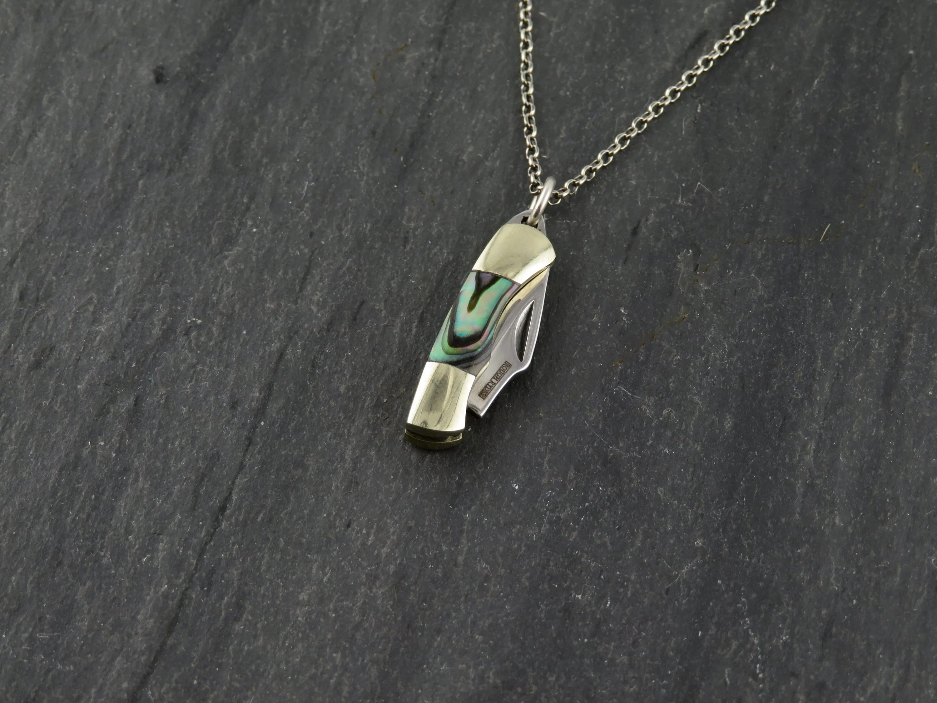 Abalone Mini Knife Necklace - Small