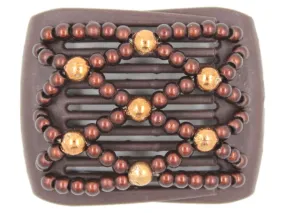 African Butterfly LadyBug Hair Comb - Brown 48