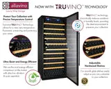 Allavino 32" Left Hinge 277 Bottle Single Zone Black Wine Refrigerator