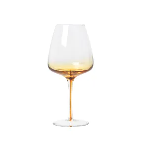 Amber Red Wine Glass