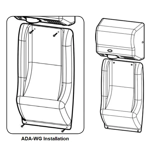 AMERICAN DRYER® ADA-WG Wall Guard - Brushed (Satin) Stainless Steel (HAND DRYER NOT INCLUDED)