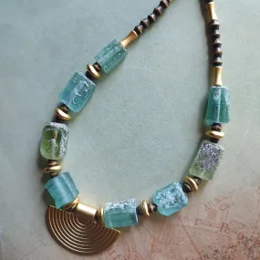 Ancient Roman Glass Fan Necklace