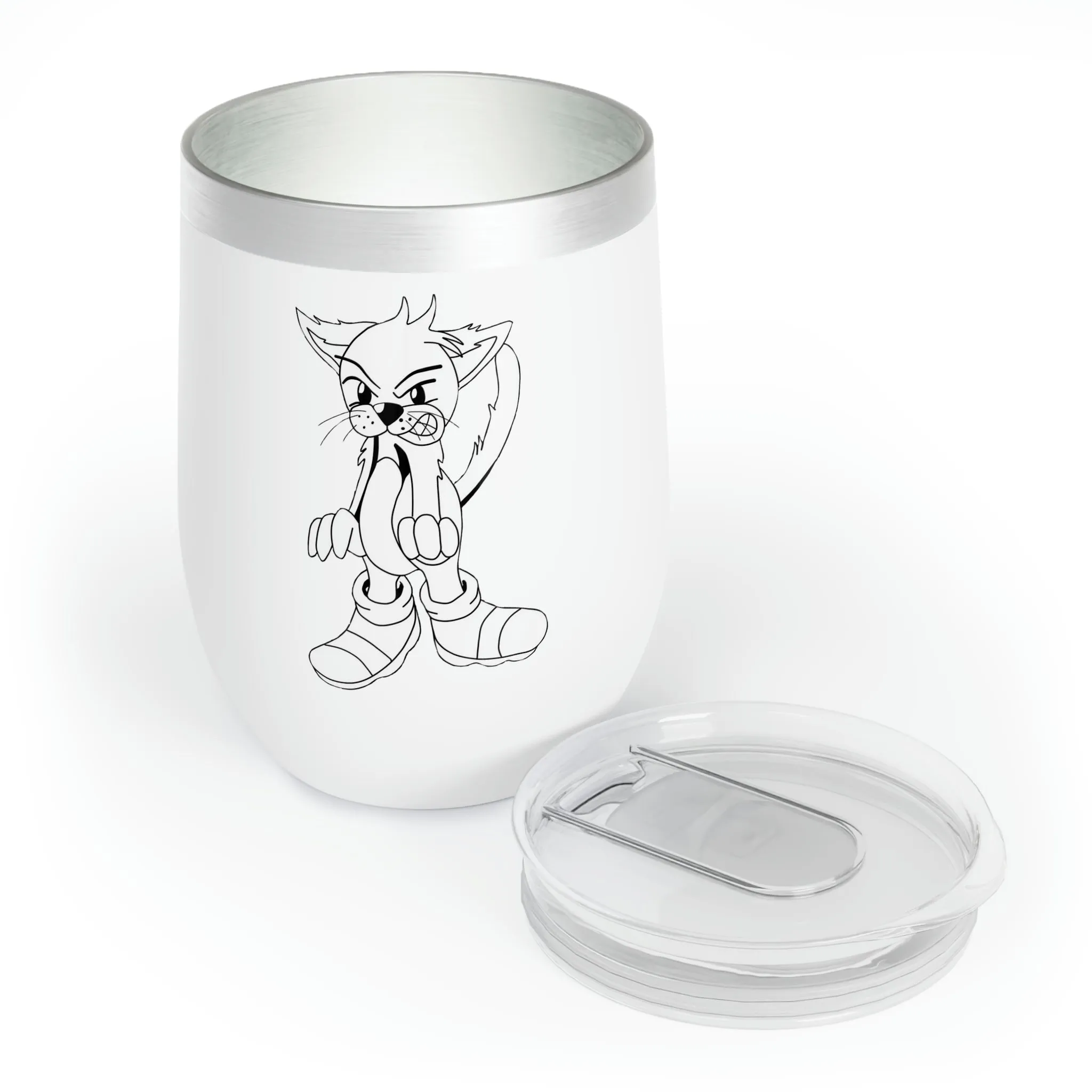 Angry Cat Chill Wine Tumbler