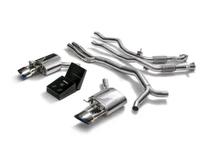 ARMYTRIX Stainless Steel Valvetronic Catback Exhaust System Dual Blue Coated Tips Audi RS4 B9 | RS5 B9 2.9 V6 Turbo 202017-202120