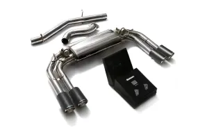 ARMYTRIX Stainless Steel Valvetronic Catback Exhaust System Quad Carbon Tips Audi S3 8V Sportback 2013-2020