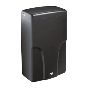 ASI® 0196-1-41 TURBO-Pro™ Hand Dryer - Black Steel Cover High-Speed Automatic HEPA Surface-Mounted ADA Compliant 120V