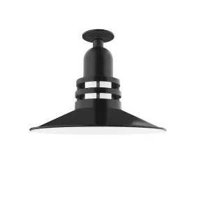 Atomic 16" Flush Mount in Black