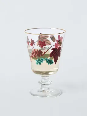 Autumn leaves short stem wine glass