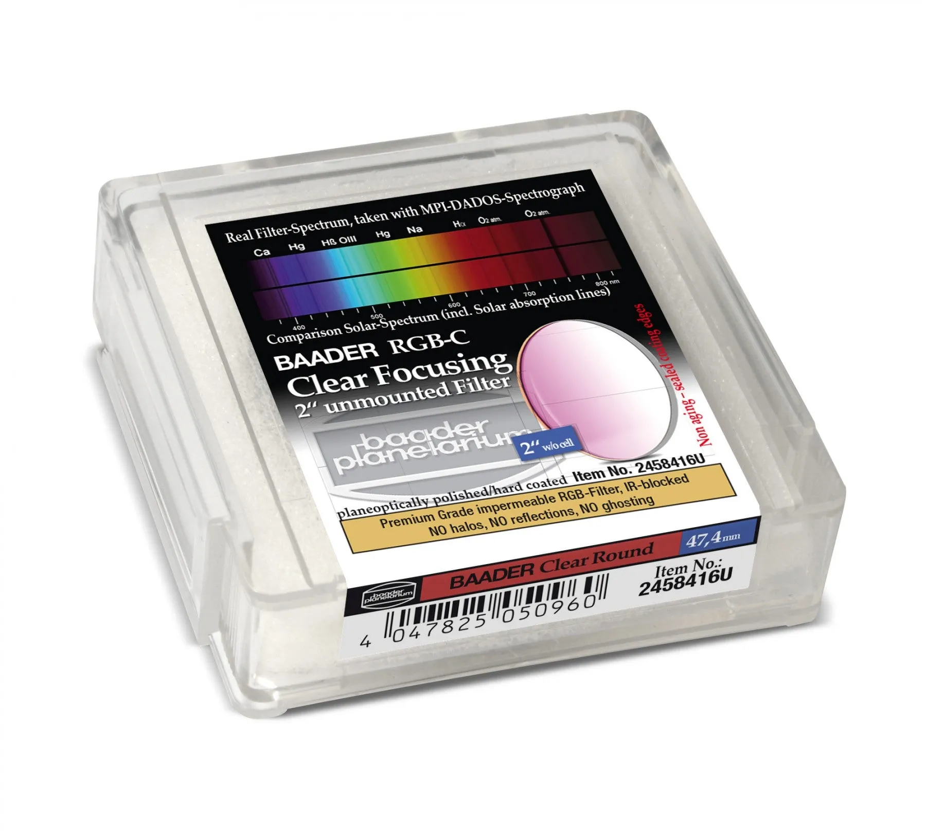 Baader CMOS Optimized Clearglass Unmounted Filter for FCCT - 2"