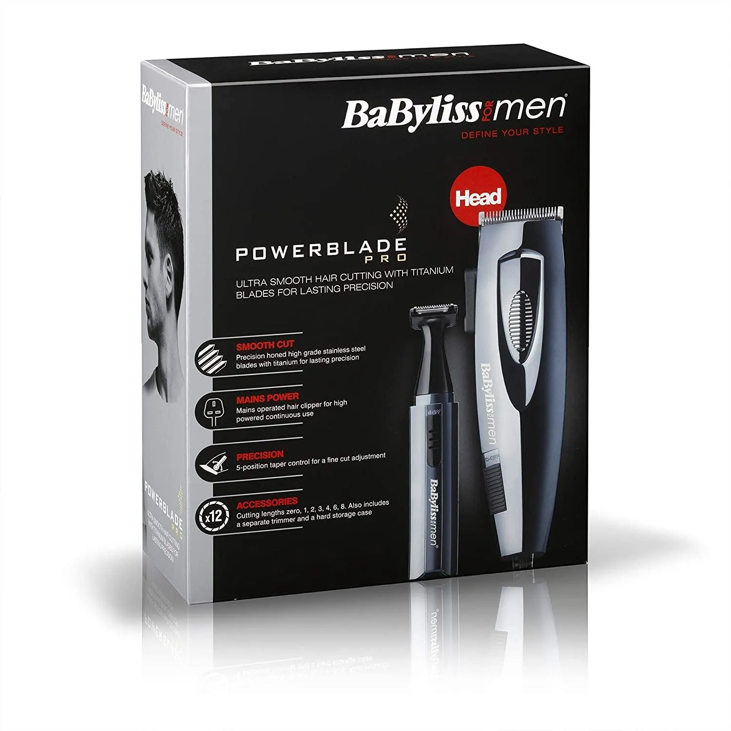 Babyliss Powerblade Pro Hair Clipper - Black | 7456U