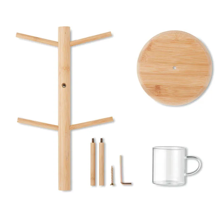 Bamboo Cup Set Holder | BOROCUPS - MO6300