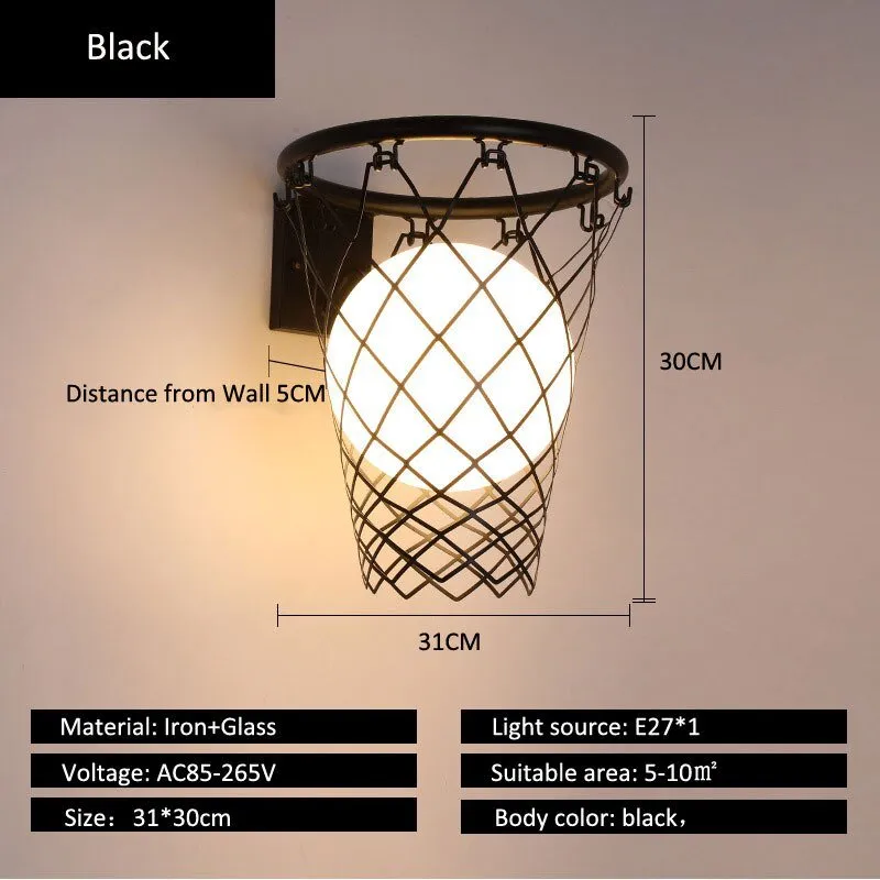 Basket Ball Kids Wall Light - Brighten Up Their Space