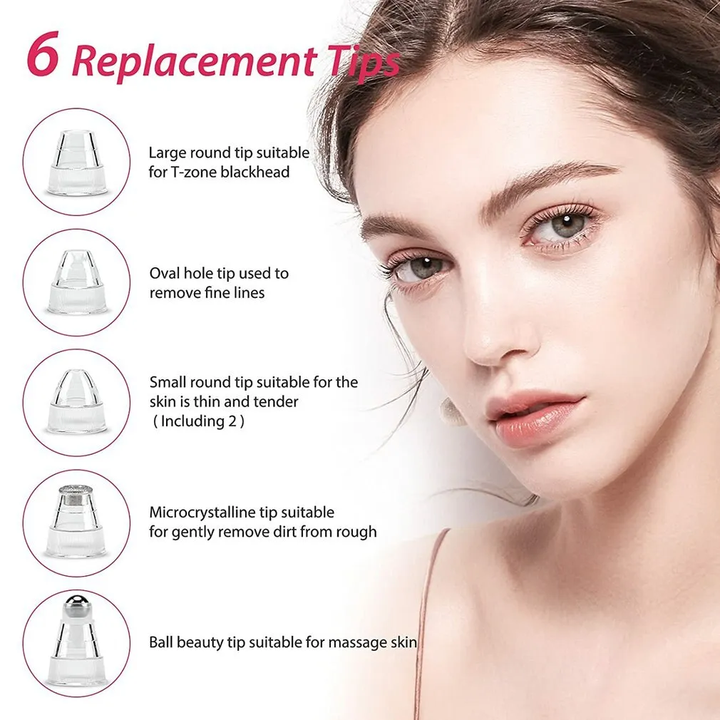 Blackhead Remover Pore Cleaner Blackhead Suction Tool With Hot Compress USB Pore Vacuum Facial Pore Cleanser With LED Display