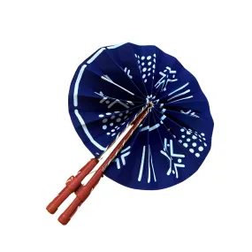 Blue Bogolan Print Fan