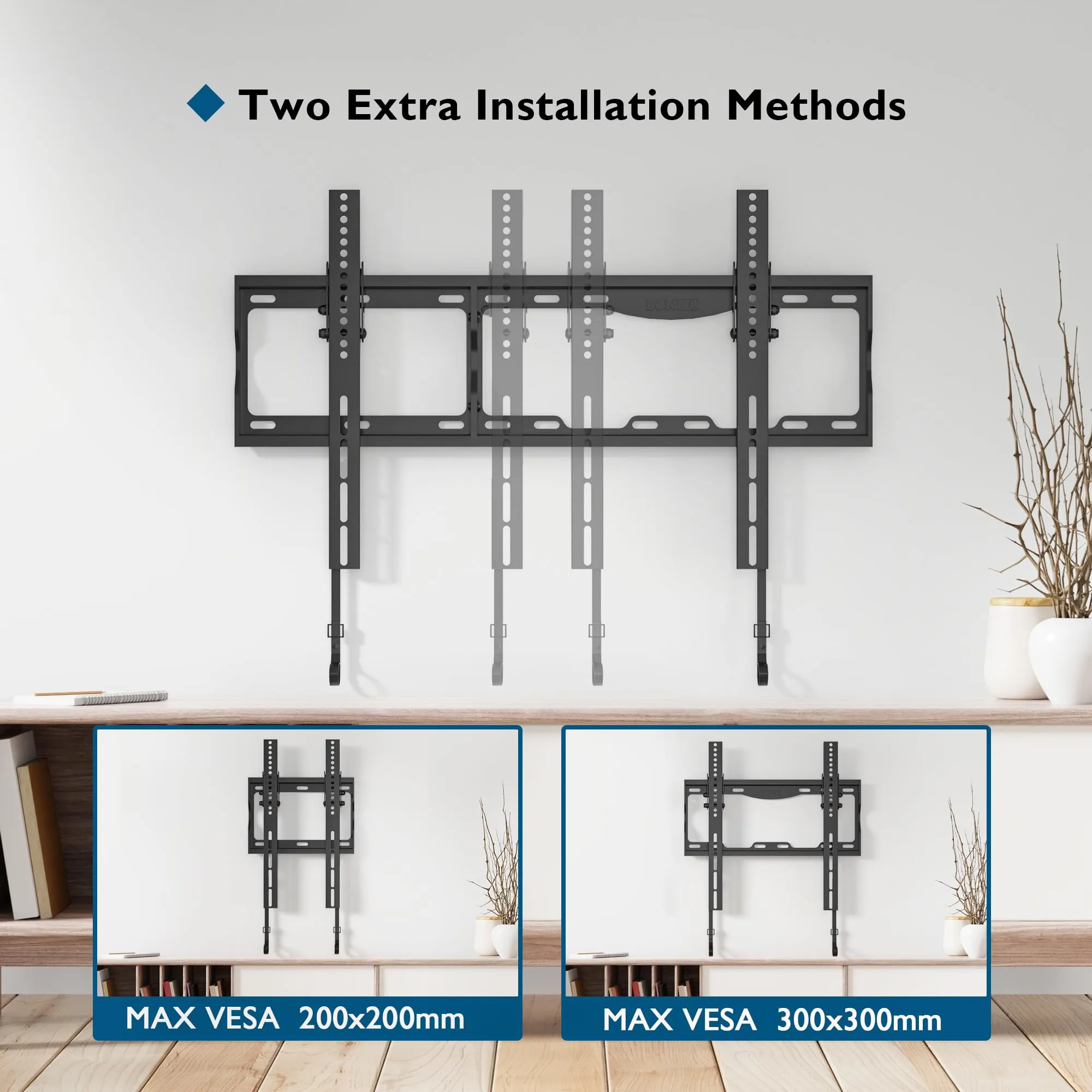 BONTEC Tilting TV Wall Mount for Most 17-86 inch LED OLED LCD Flat Curved Screen TVs, TV Wall Bracket Holds up to 165LBS, Max VESA 600 x400mm