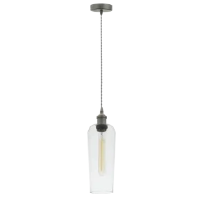 Bright Star Lighting PEN535 CLEAR SATIN NICKLE CUP   SILVER CORD Pendant