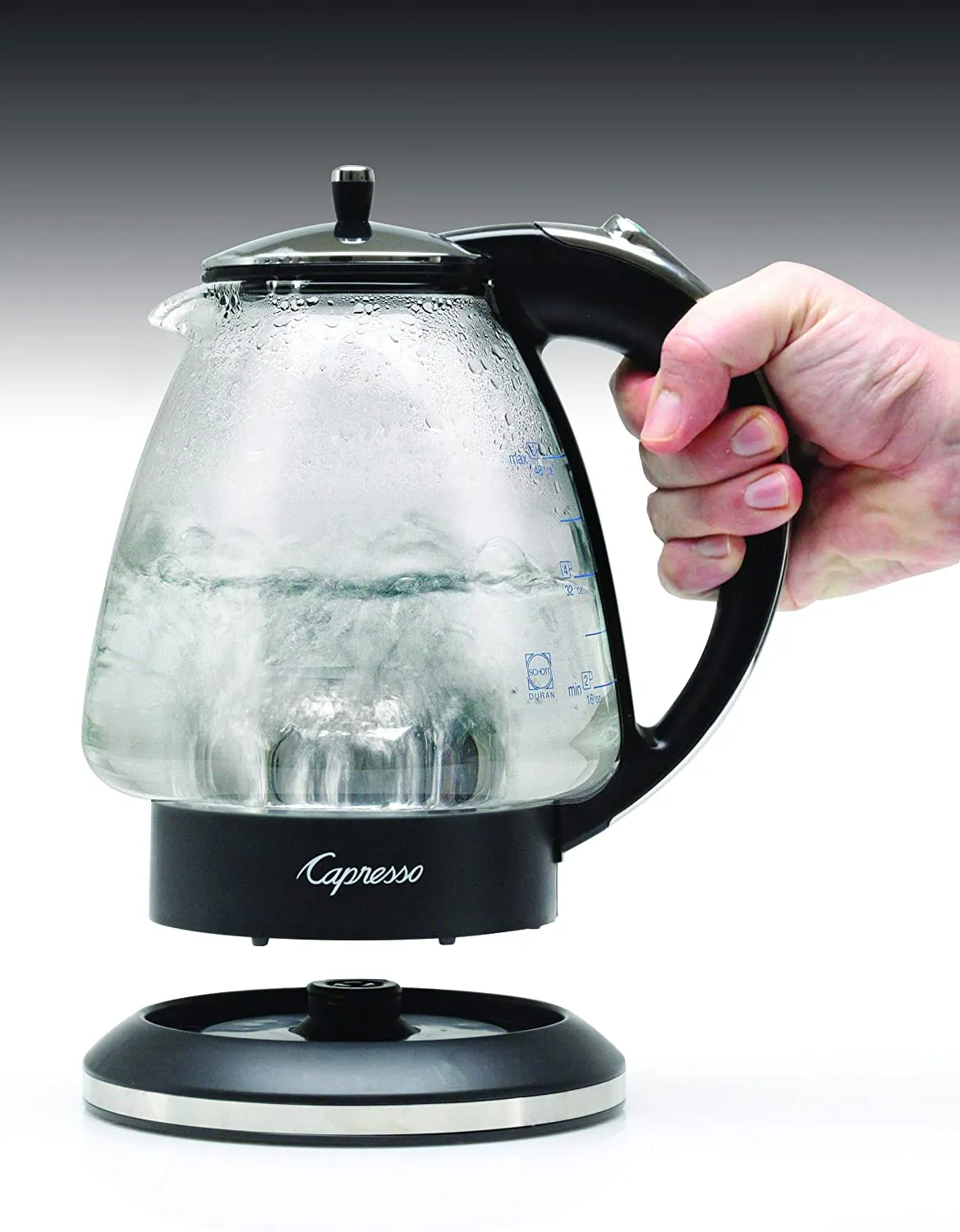 Capresso WATERKETTLE-RB 240.98 H2O Glass Electric Water Kettle Stainless Steel - Certified Refurbished