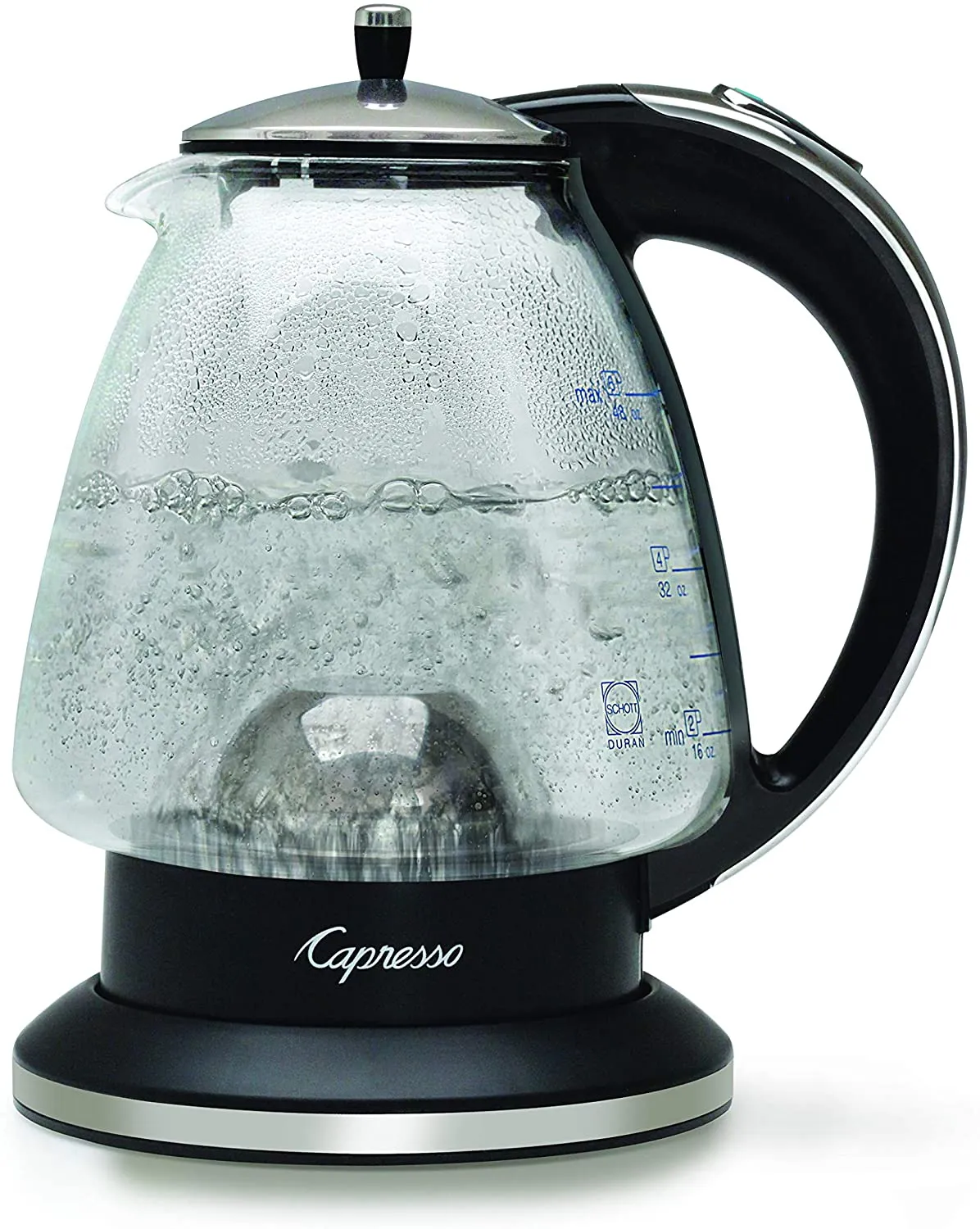 Capresso WATERKETTLE-RB 240.98 H2O Glass Electric Water Kettle Stainless Steel - Certified Refurbished