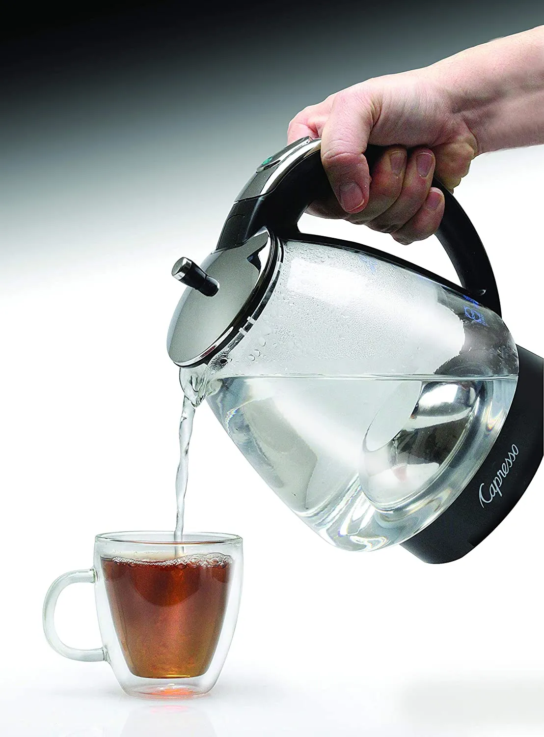 Capresso WATERKETTLE-RB 240.98 H2O Glass Electric Water Kettle Stainless Steel - Certified Refurbished