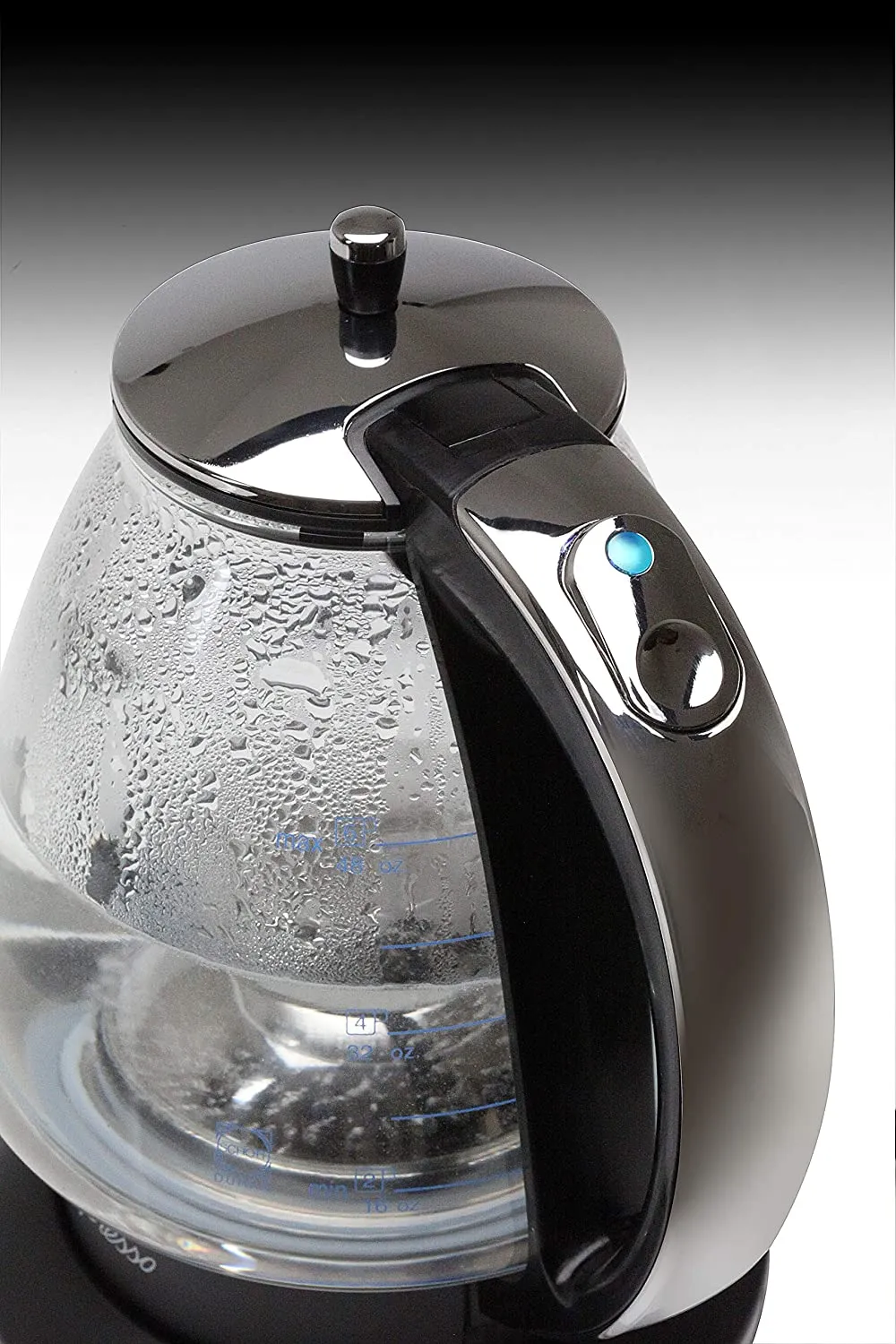 Capresso WATERKETTLE-RB 240.98 H2O Glass Electric Water Kettle Stainless Steel - Certified Refurbished