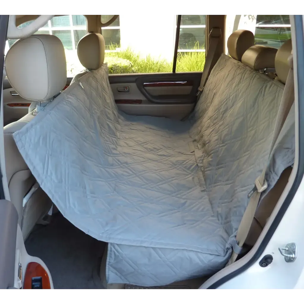 Car Seat Hammock Cover with Non-Slip Fabric for Dogs and Pets Grey