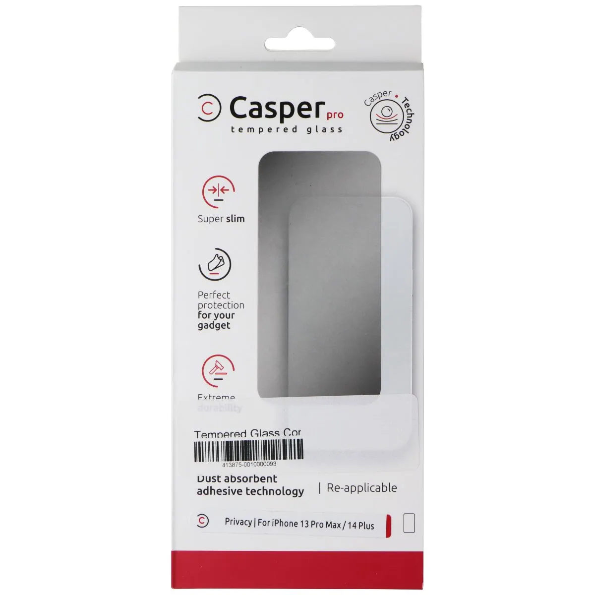 Casper Pro Tempered Glass Screen Protector for Apple iPhone 13 Pro Max / 14 Plus