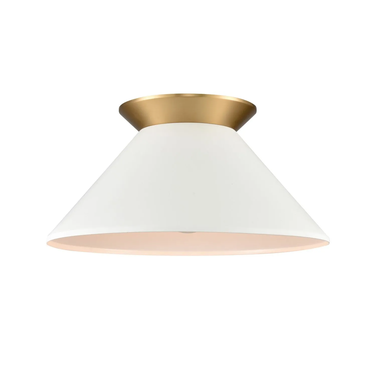 Cavendish 1-Light Semi Flush Mount in Brushed Gold