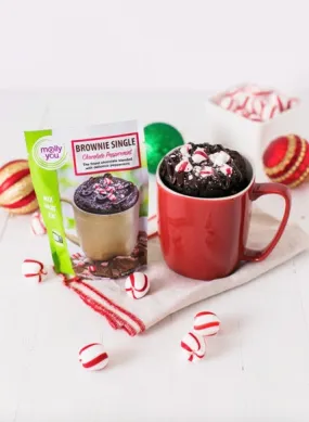 Chocolate Peppermint Brownie Microwave Single