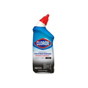 Clorox Toilet Bowl Cleaner Lime & Rust Destroyer 709ml - Imported Rust & Lime Stain Remover for Toilet