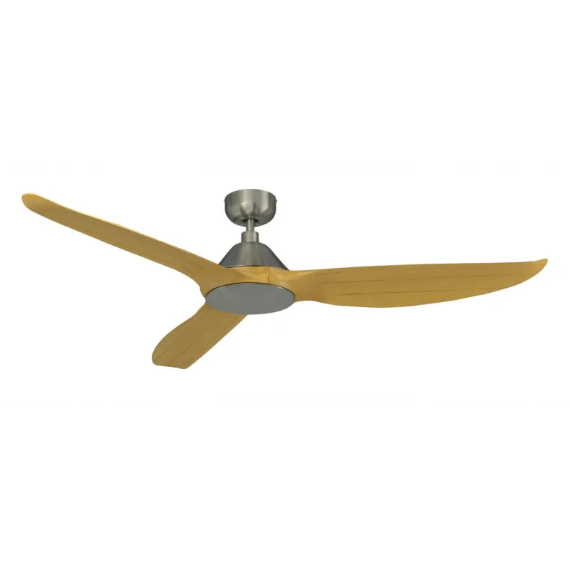 COLIBRI 60" 3-Blade Ceiling Fan Brushed Nickel / Natural Maple