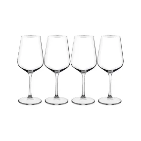 Consol 4 Piece 450ml Signature Vienna Stem Red Wine Glass Set Clear