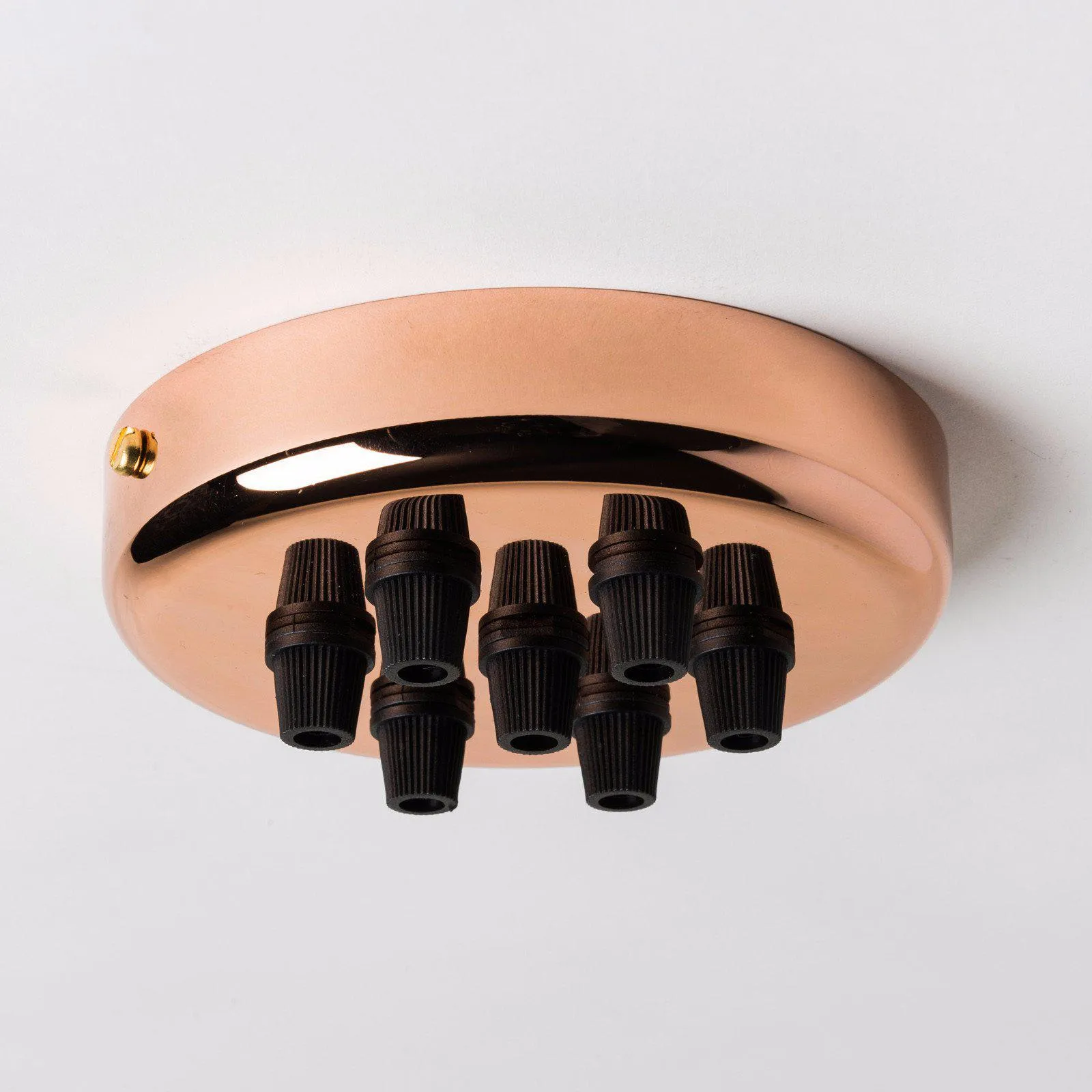 Copper 100mm Ceiling Rose - All Outlet Options