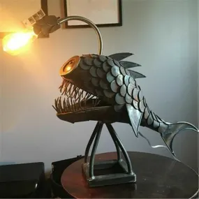 Creative Iron Angler Fish Desk Lamp