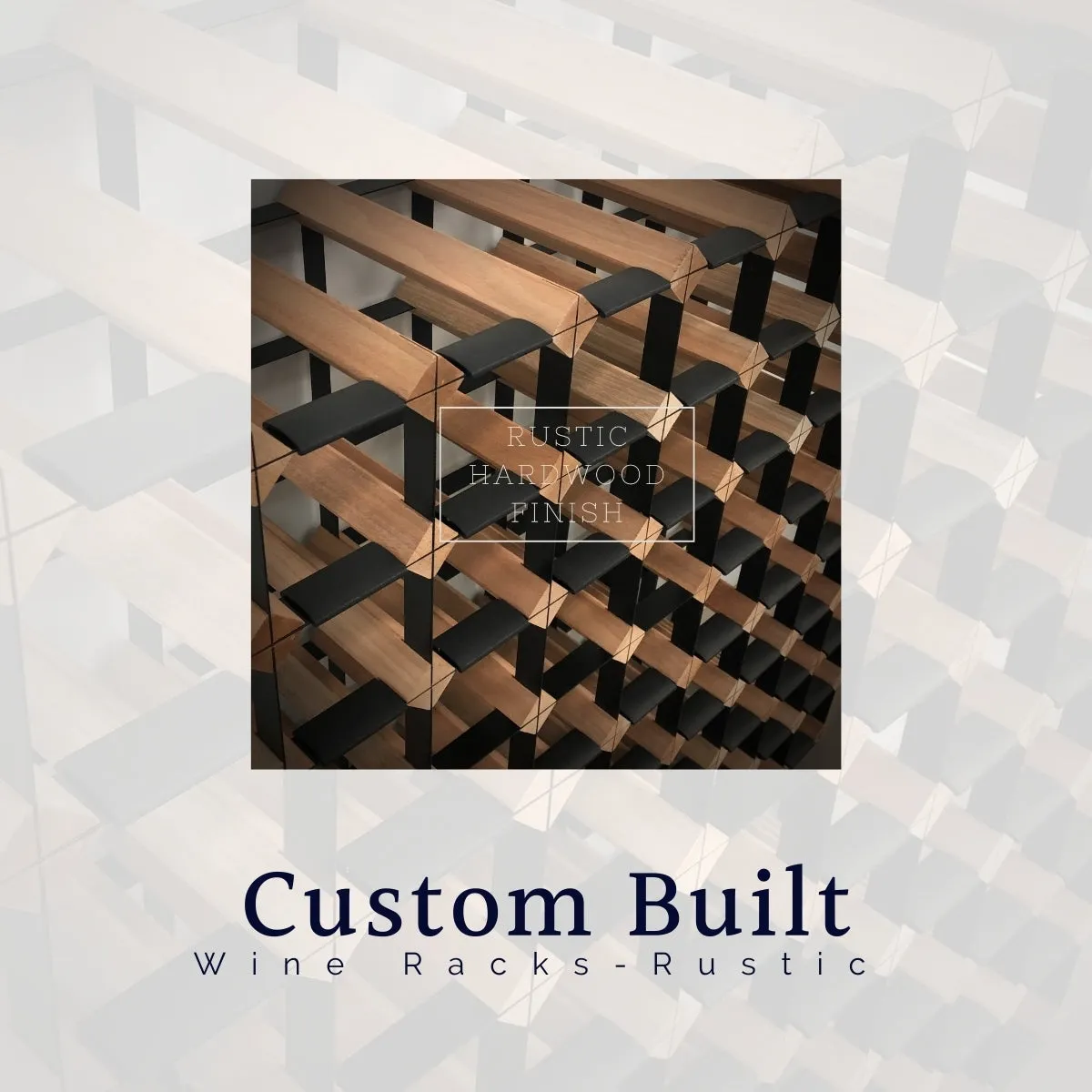 Custom Built Rustic hardwood Wine Rack | Pre-Assembled