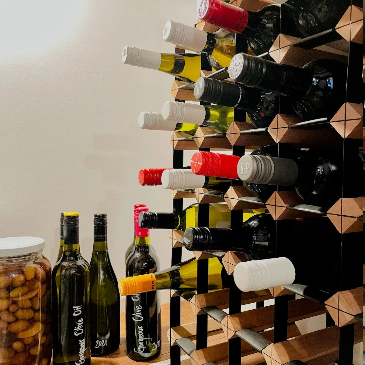 Custom Built Rustic hardwood Wine Rack | Pre-Assembled