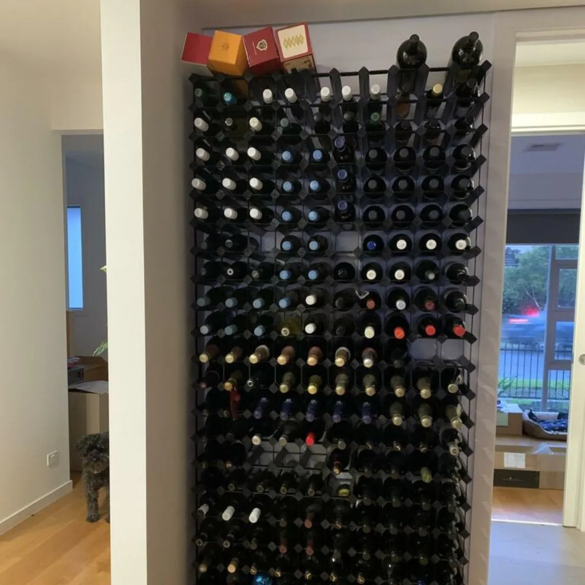 Custom Built Wine Rack | Black Onyx Finish | Un-Assembled