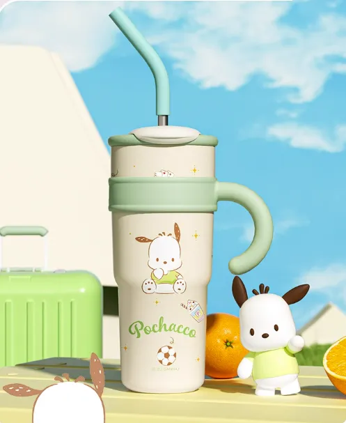 Cute Straw Stainless Vacuum Bottle