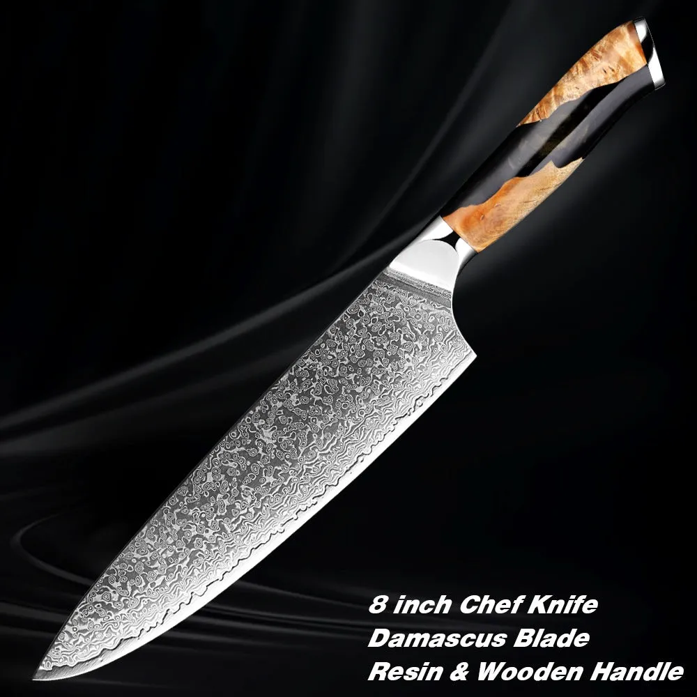 Damascus Steel Chef Knife Kitchen Professional Knives