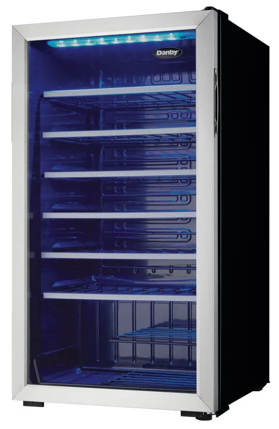 Danby Tempered Glass Wine Cooler (3.3 cu. ft.) - DWC93BLSDBR1