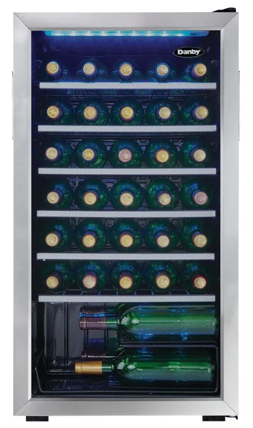 Danby Tempered Glass Wine Cooler (3.3 cu. ft.) - DWC93BLSDBR1