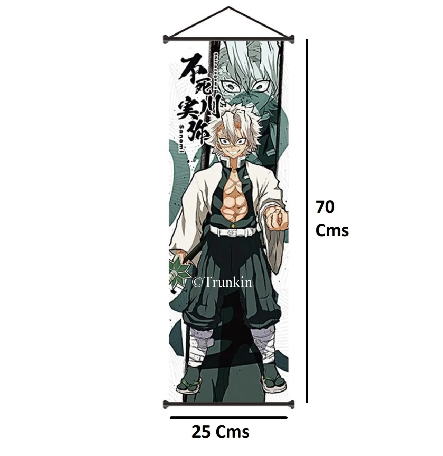 Demon Slayer Shinazugawa Sanemi Slaying Corps Anime Poster Wall Scroll | 70 x 25 Cms |